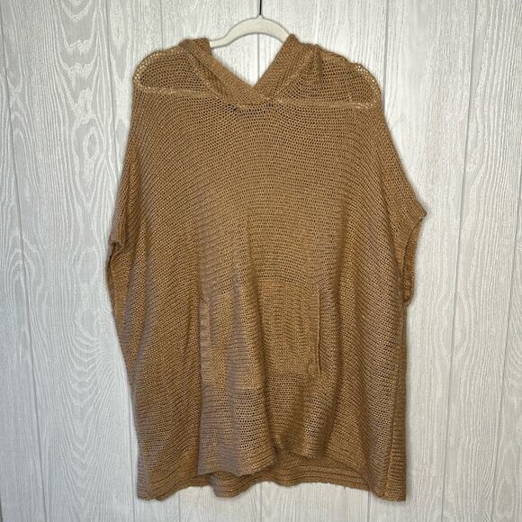 BCBG Maxazria wool and Acrylic blend‎ brown poncho sweater size S/M - Picture 1 of 5